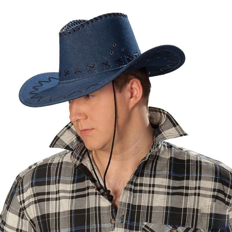 verkoop - attributen - Hoeden-diadeem - Cowboyhoed leerlintjes jeans